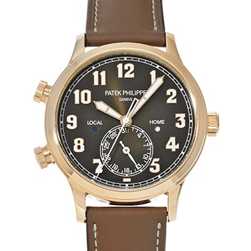パテック フィリップ カラトラバ パイロット トラベルタイム 5524R-001 ブラウン・ソレイユ メンズ 時計 【中古】【wristwatch】
