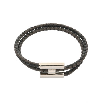 エルメス トゥルニ トレッセ グレー/シルバー金具 ヴォースイフト ユニセックス ジュエリー 【中古】【jewelry】