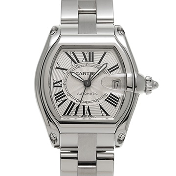 カルティエ ロードスター LM W62025V3 シルバー メンズ 時計 【中古】【wristwatch】