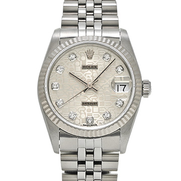 ロレックス デイトジャスト 31 68274G シルバーコンピュータ/ダイヤモンド ユニセックス 時計 【中古】【wristwatch】