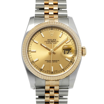 ロレックス デイトジャスト 116233 シャンパン メンズ 時計 【中古】【wristwatch】
