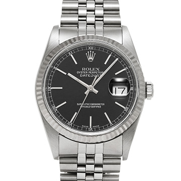 ロレックス デイトジャスト 16234 ブラック メンズ 時計 【中古】【wristwatch】