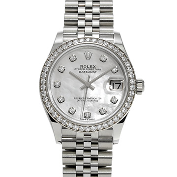ロレックス デイトジャスト 31 278384RBR ホワイトシェル/ダイヤモンド ユニセックス 時計 【中古】【wristwatch】