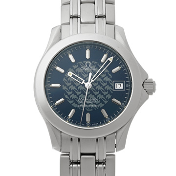 オメガ シーマスター 120 ジャック・マイヨール 1997 2500.80 ブルー メンズ 時計 【中古】【wristwatch】