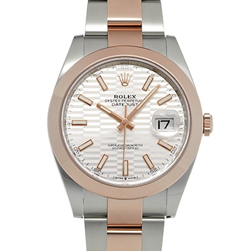 ロレックス デイトジャスト 41 126301 シルバー フルーテッドモチーフ メンズ 時計 【中古】【wristwatch】