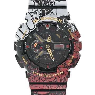 カシオ G-SHOCK ワンピースコラボ GA-110JOP-1A4JR ブラック/レッド メンズ 時計 【中古】【wristwatch】