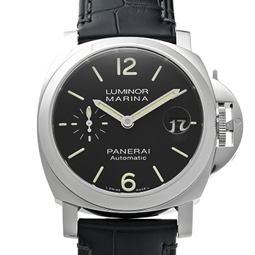 パネライ ルミノールマリーナ オートマティック PAM01048 ブラック メンズ 時計 【中古】【wristwatch】