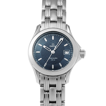 オメガ シーマスター 120 クォーツ 2581.81 ブルー レディース 時計 【中古】【wristwatch】