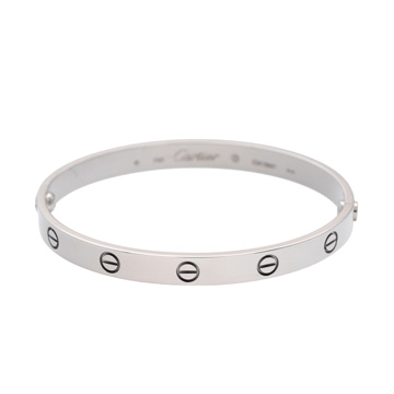 カルティエ ラブブレスレット #18 シルバー K18ホワイトゴールド WG レディース ジュエリー 【中古】【jewelry】