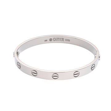 カルティエ ラブブレスレット #16 シルバー K18ホワイトゴールド WG レディース ジュエリー 【中古】【jewelry】