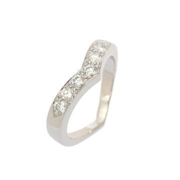 ティファニー Vバンド リング シルバー Pt950プラチナ レディース ジュエリー 【中古】【jewelry】