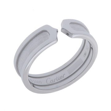 カルティエ C2リング #62 シルバー K18ホワイトゴールド WG レディース ジュエリー 【中古】【jewelry】