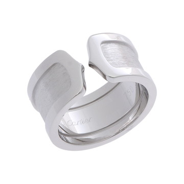 カルティエ C2リング LM #53 シルバー B4040653 K18ホワイトゴールド WG レディース ジュエリー 【中古】【jewelry】