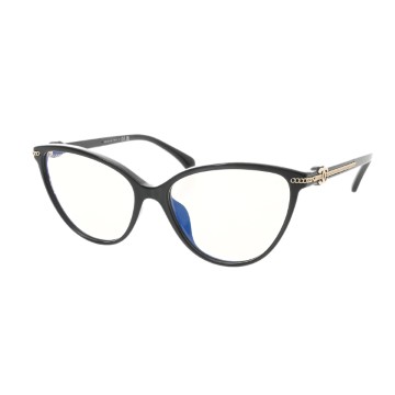シャネル キャッツアイ シェイプ オプティカル ブラック/ゴールド金具 A75279 アセテート ユニセックス 【中古】【other】