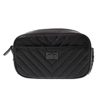 シャネル カメラバッグ 2.55 ブラック エイジドカーフスキン レディース バッグ 【中古】【bag】
