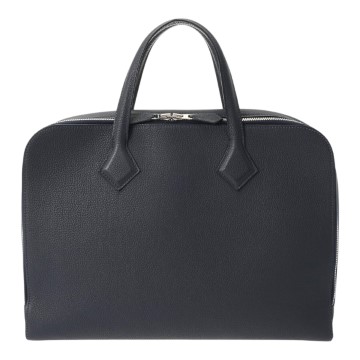 エルメス ヴィクトリアライト ブルーニュイ トゴ メンズ バッグ 【中古】【bag】