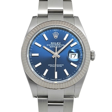 ロレックス デイトジャスト 41 126334 ブライトブルー メンズ 時計 【中古】【wristwatch】
