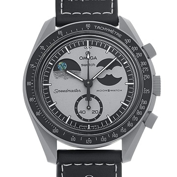 オメガ ミッション トゥ アースフェイズ S033M700 グレー/ブラック メンズ 時計 【中古】【wristwatch】
