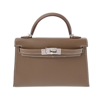 エルメス ミニケリー2 2WAY エトゥープ ヴォーエプソン レディース バッグ 【中古】【bag】