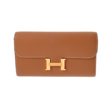 エルメス コンスタンスロング トゥーゴー ゴールド ヴォーエプソン ユニセックス 財布 【中古】【purse】
