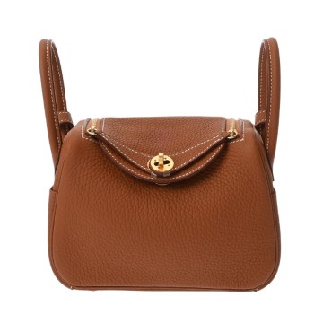 エルメス リンディ ミニ 2 ゴールド トリヨンクレマンス レディース バッグ 【未使用】【bag】
