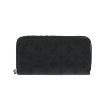 ルイ ヴィトン モノグラムマヒナ ジッピーウォレット ノワール M61867 レザー レディース 財布 【中古】【purse】
