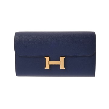 エルメス コンスタンス ロングトゥーゴー  ブルーサフィール ヴォーエプソン レディース 財布 【未使用】【purse】