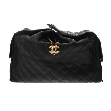 シャネル CHANEL 25 ラージハンドバッグ ブラック AS5553 グレインドカーフスキン レディース バッグ 【中古】【bag】
