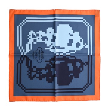 エルメス ポケットチーフ 42cm BRIDES DE GALA PIXELS マルチカラー シルク100％ レディース 【未使用】【other】