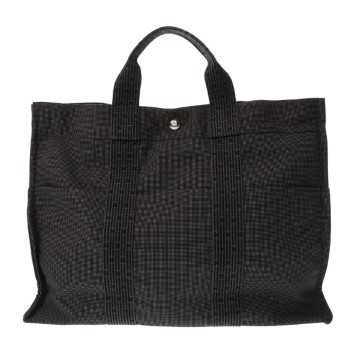 エルメス エールライン トート MM グレー キャンバス ユニセックス バッグ 【中古】【bag】