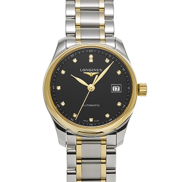 ロンジン マスターコレクション L2.257.5.57.7 ブラック/ダイヤモンド レディース 時計 【中古】【wristwatch】