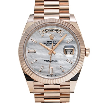 ロレックス デイデイト 40 228235A ホワイトシェル/ダイヤモンド メンズ 時計 【中古】【wristwatch】