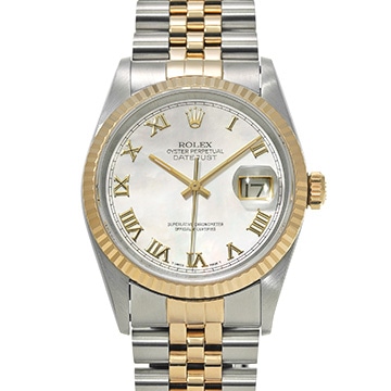 ロレックス デイトジャスト 16233NR ホワイトシェル メンズ 時計 【中古】【wristwatch】