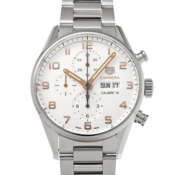 タグ ホイヤー カレラ キャリバー16 クロノグラフ デイデイト CV2A1AC.BA0738 オパーリン メンズ 時計 【中古】【wristwatch】