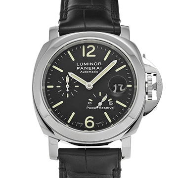 パネライ ルミノール パワーリザーブ PAM00090 ブラック メンズ 時計 【中古】【wristwatch】