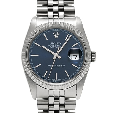 ロレックス デイトジャスト 16220 ブルー メンズ 時計 【中古】【wristwatch】