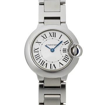 カルティエ バロンブルー ドゥ カルティエ 28mm W69010Z4 シルバー レディース 時計 【中古】【wristwatch】
