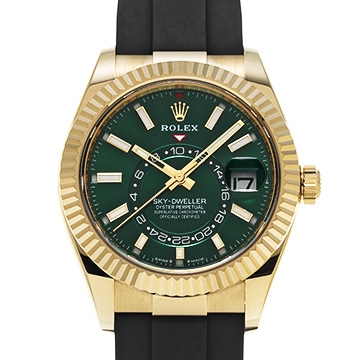 ロレックス スカイドゥエラー 336238 ブライトグリーン メンズ 時計 【中古】【wristwatch】