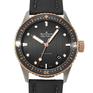 ブランパン フィフティ ファゾムス バチスカーフ 5000-12S30-B52A ブラック メンズ 時計 【中古】【wristwatch】