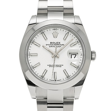 ロレックス デイトジャスト 41 126300 ホワイト メンズ 時計 【中古】【wristwatch】