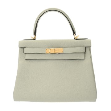 エルメス ケリー 28 内縫い  グリネヴェ トゴ レディース バッグ 【未使用】【bag】