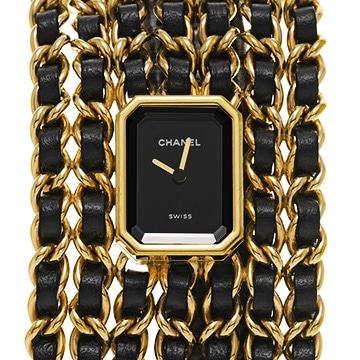シャネル プルミーエル カフ H9861 ブラック レディース 時計 【中古】【wristwatch】