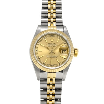 ロレックス デイトジャスト 69173 シャンパン レディース 時計 【中古】【wristwatch】