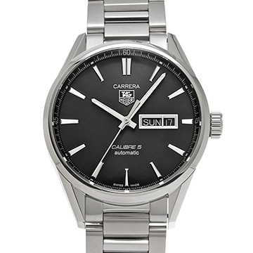タグ ホイヤー カレラ キャリバー5 デイデイト WAR201A.BA0723 ブラック メンズ 時計 【中古】【wristwatch】