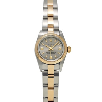 ロレックス オイスターパーペチュアル 67183 グレー レディース 時計 【中古】【wristwatch】