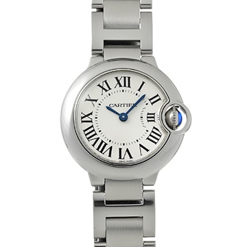カルティエ バロンブルー ドゥ カルティエ 28mm W69010Z4 シルバー レディース 時計 【中古】【wristwatch】