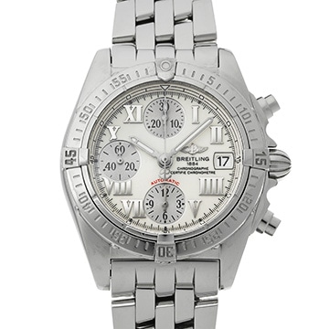 ブライトリング クロノ コックピット A1335812/A596 ホワイトシェル/シルバー メンズ 時計 【中古】【wristwatch】