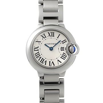 カルティエ バロンブルー ドゥ カルティエ 28mm W69010Z4 シルバー レディース 時計 【中古】【wristwatch】