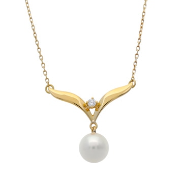 ミキモト パール ネックレス　1PD ゴールド K18イエローゴールド YG レディース ジュエリー 【中古】【jewelry】