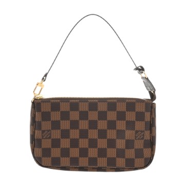 ルイ ヴィトン ダミエ ポシェットアクセソワール エベヌ N51985 ダミエキャンバス レディース 【中古】【bag】